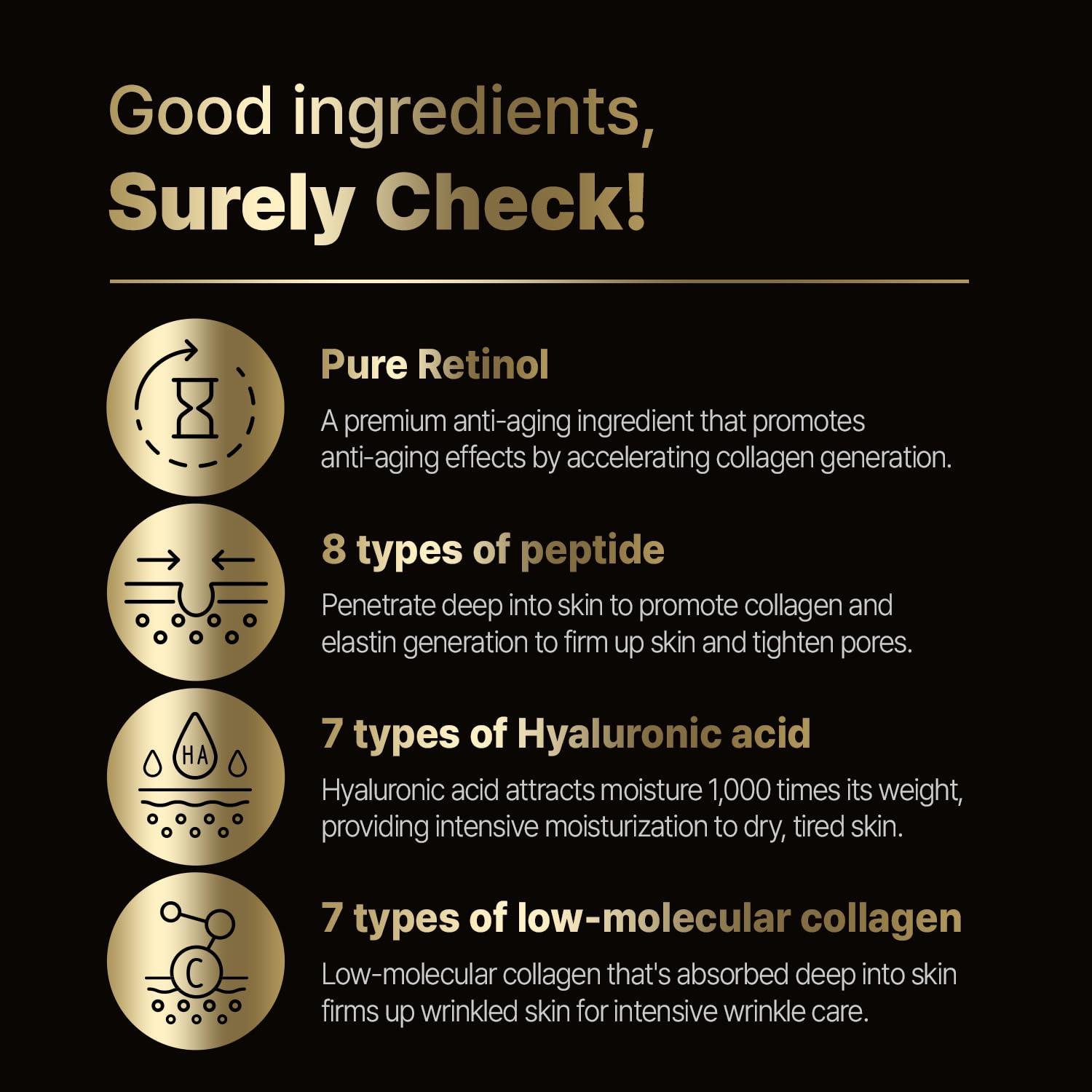 WELLDERMA WELLDERMA Retinol peptide Improve Wrinkle Lifting Restore Emulsion Whitening Reduce fine Lines Wrinkles Uneven Skin Tone and Reduce Congestion and Blemish Formation