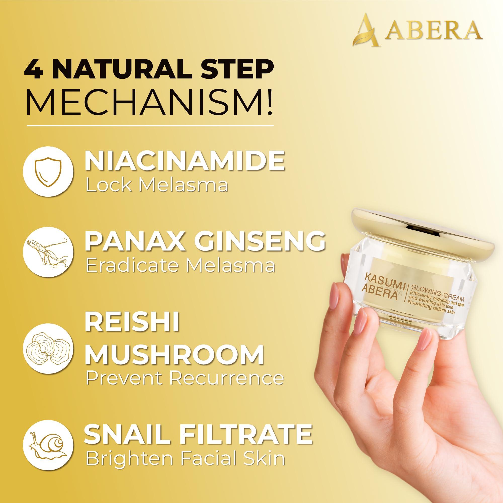 ABERA ABERA Tr Nm Kasumi, Kem M Tn Nhang, Dng Trng Da Cao Cp Nht Bn, Gim i Mi, Melasma Treatment For Face (0.7 Oz Per Item)