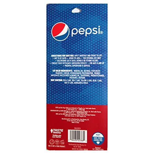 Taste Beauty Taste Beauty (1) Party Pack Pepsi - 8pc Soda Flavored Lip Balm Sticks - Flavors: Cherry Vanilla, Mountain Dew, Mug Root Beer, Wild Cherry, Livewire, White Out, Diet - Net Wt. 0.12 oz Each Stick