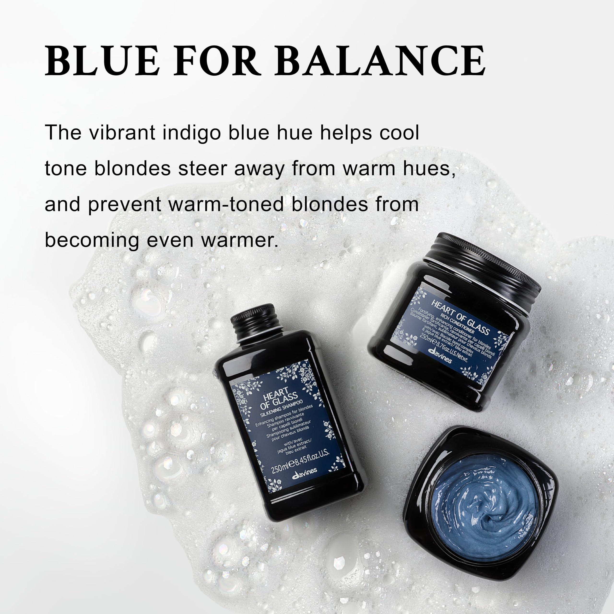 Davines Davines Heart of Glass Silkening Shampoo for Blonde Care, 3.04 fl. oz. (Pack of 1)