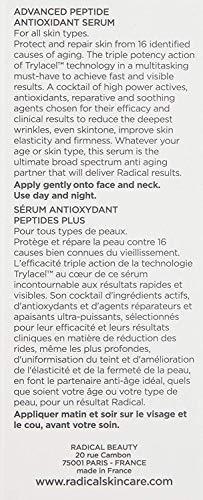 Radical Skincare Radical Skincare Advanced Peptide Serum - Repairs and Smooths Skin to Reduce the Appearance of Wrinkles & Boosts Elasticity - For All Skin Types - Paraben Free - Assured Results (1 Fl Oz)