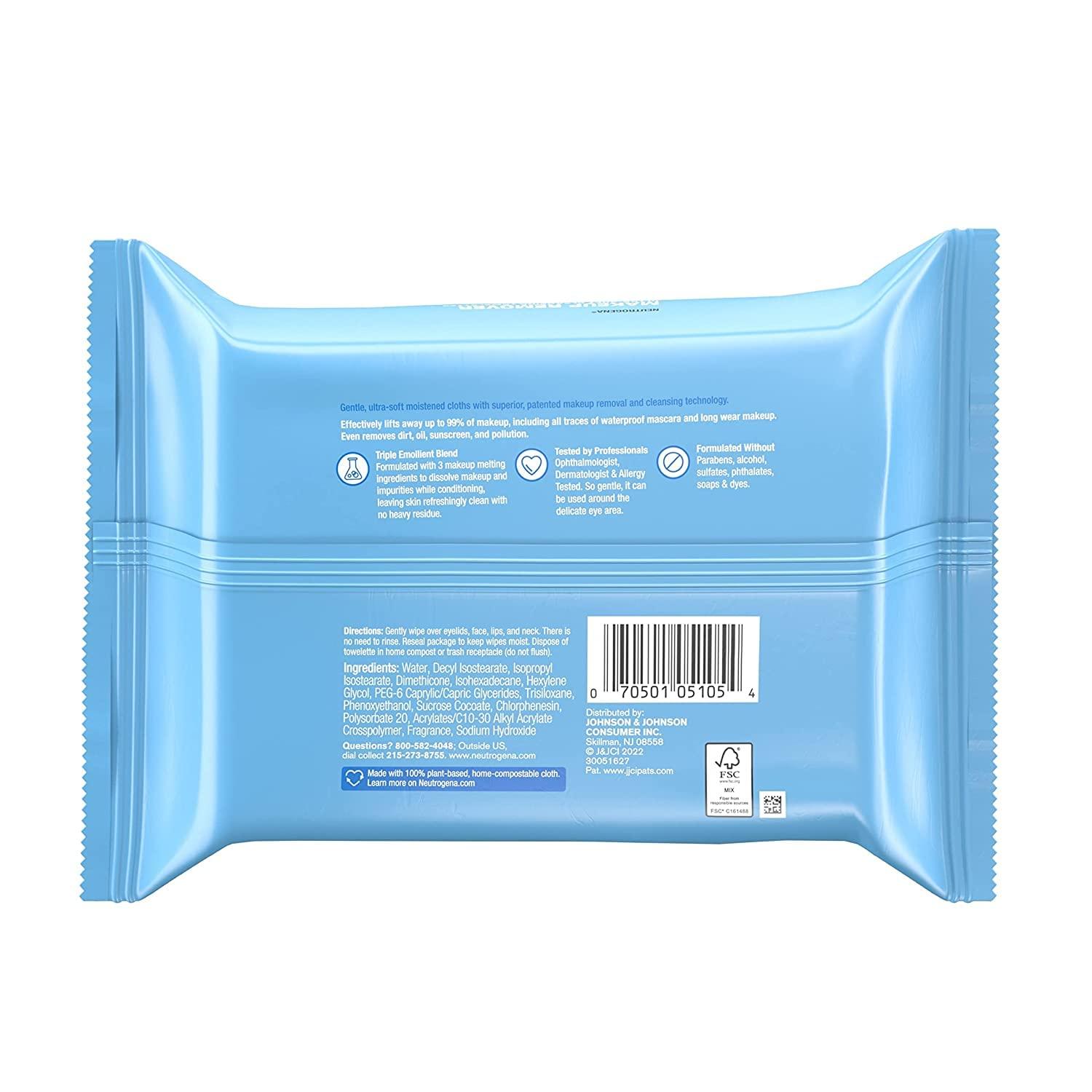 Neutrogena Neutrogena Make-Up Remover Cleansing Towelettes Refills 25 Each ( Pack of 2)