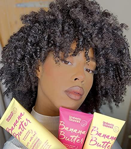 Umberto Giannini Umberto Giannini Banana Butter Nourishing Superfood Shampoo & Conditioner Set, Vegan & Cruelty Free Moisturising Formula for Dry, Textured or Frizzy Hair