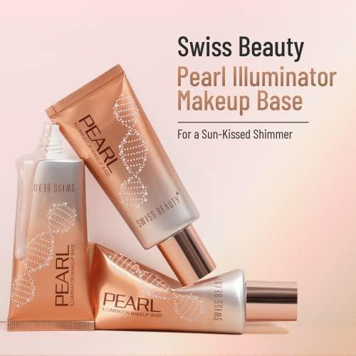 SWISS BEAUTY Swiss Beauty Pearl illuminator Makeup Base Liquid (Silver Pink, 35 g)