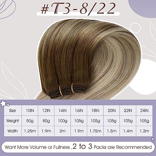 Full Shine Full Shine 24 Inch Hair Extensions Real Human Hair Weft Hair Extensions Balayage Sew in Hair Extensions Real Human Hair Weft Extensions