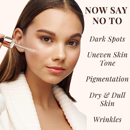 SENTA SENTA ESSENTIA EXTRACTS 24K Gold Face Serum with Vitamin C, Pumpkin Seed Oil, Almond Oil, Rosehip Oil, Orange Extracts, 24K Gold | Hydrates, Primes and Gives Luminous Glowing Skin 15ML Bottle