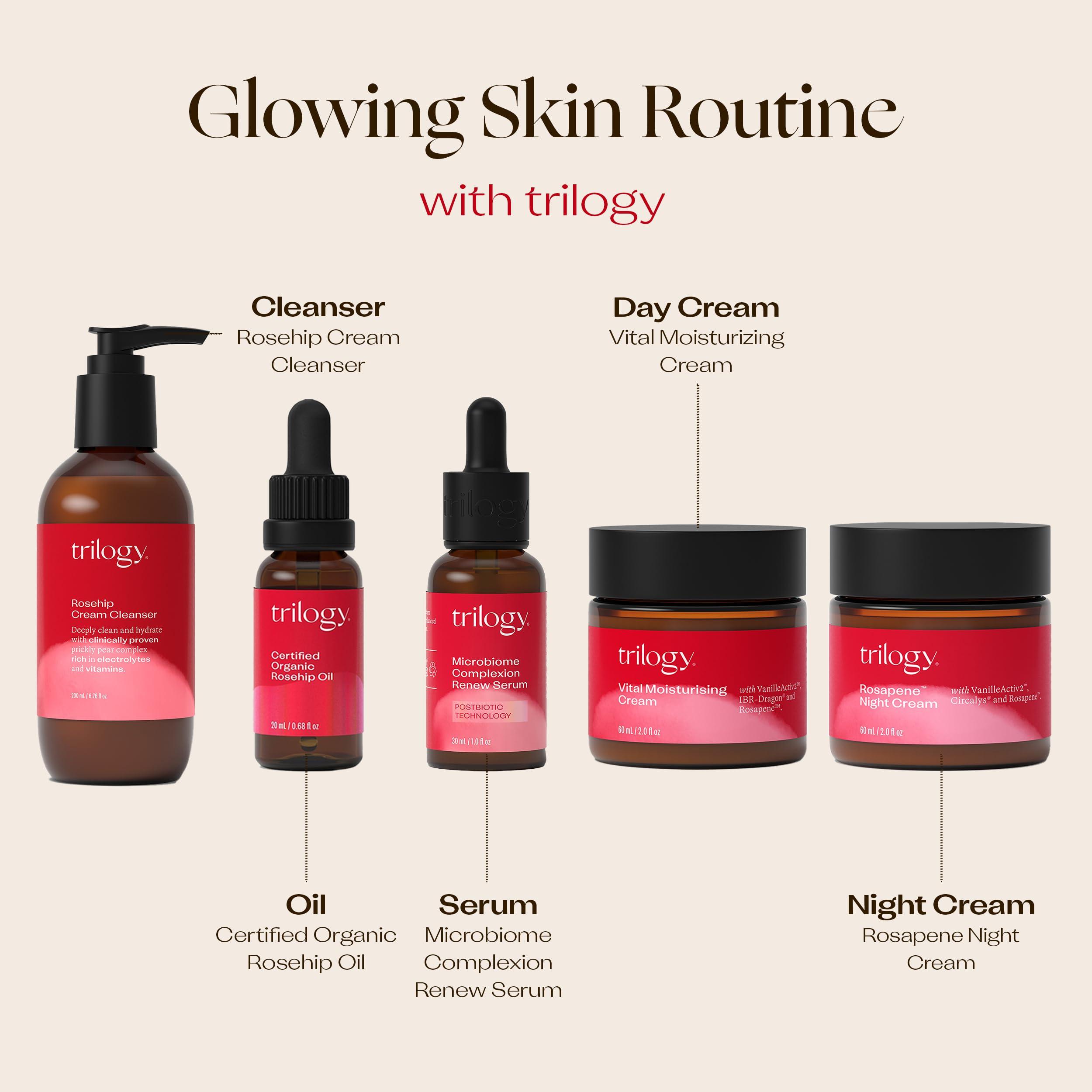 Trilogy Trilogy Microbiome Complexion Renew Serum, Postbiotic Technology, 1.0 fl oz