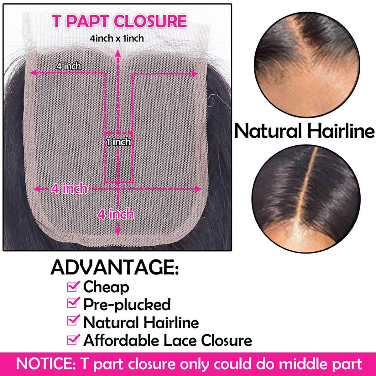 FQ Deep Wave Bundles with Closure Brazilian Deep Curly Human Hair 3 Bundles with Closure(10 10 10+10) Middle Part 4x4 inch Lace Closure Wet and Wavy Bundles with 4x4 Closure 50g/bundle
