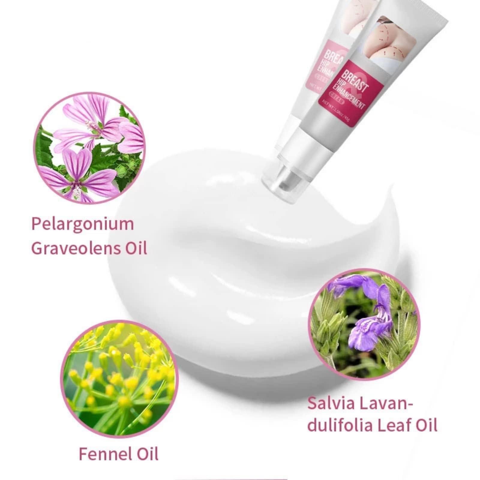 ISFIBA Breast Hip Enhancement Cream,Natural Formula for Breast Growth & Breast Enlargement,Botanical Breast Enhancement Massage Cream, Buttocks Enlargement Oil to Lift, Firm, and Tighten (2pcs)