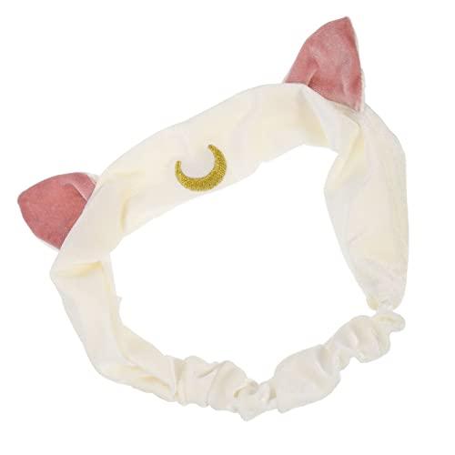 Beaupretty Beaupretty Cat Ear Headband Adorable Facial Headband Facial Cleaning Headband Clean Makeup Hair Ribbons for Girls Face Towel for Washing Face Hotel Flannel Water Ice Moon White Soft