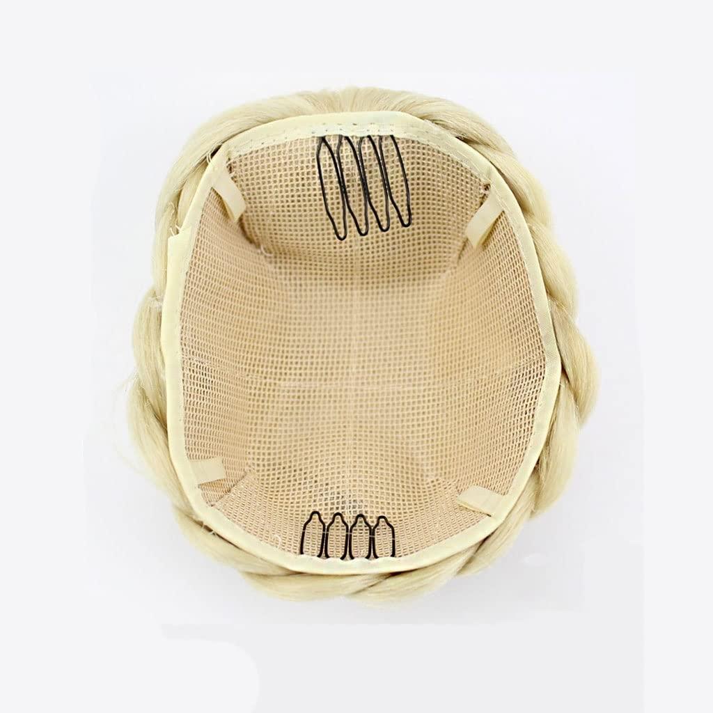 NASTYA NASTYA Messy Bun Hair Piece for Women 1 Pack Synthetic Bun Braided Bun Ponytail Hair Extensions Women\'s Donut Curls Bun Hair Accessories for Women Hair Extensions Hair Scrunchies (Color : S171003)
