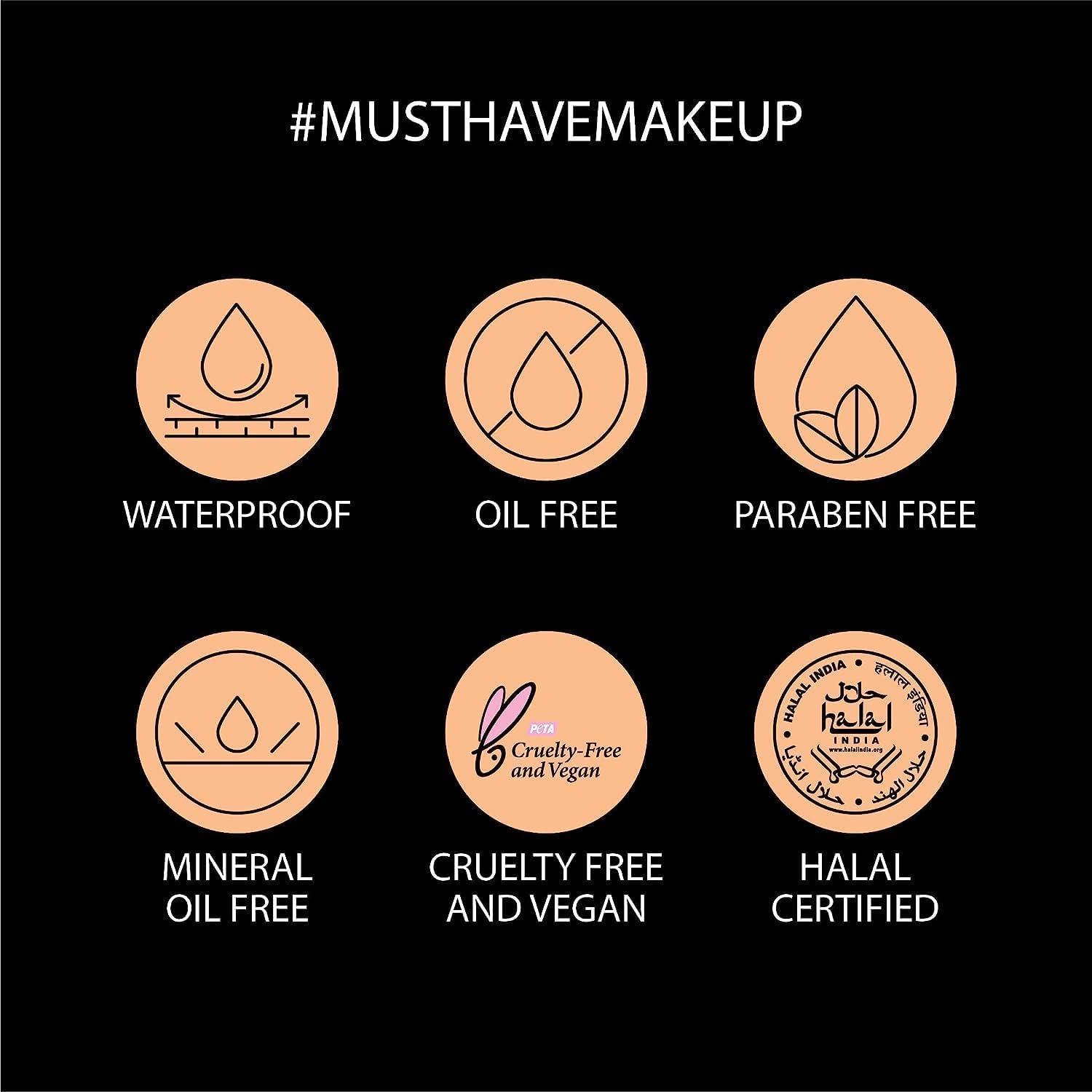 Confianza Must Have Waterproof Liquid Foundation | Full Coverage l Long Lasting | Oil Free & Lightweight Matte Finish l Face Makeup | Halal Certified & Vegan Makeup (Cool Vanila, 30ml)