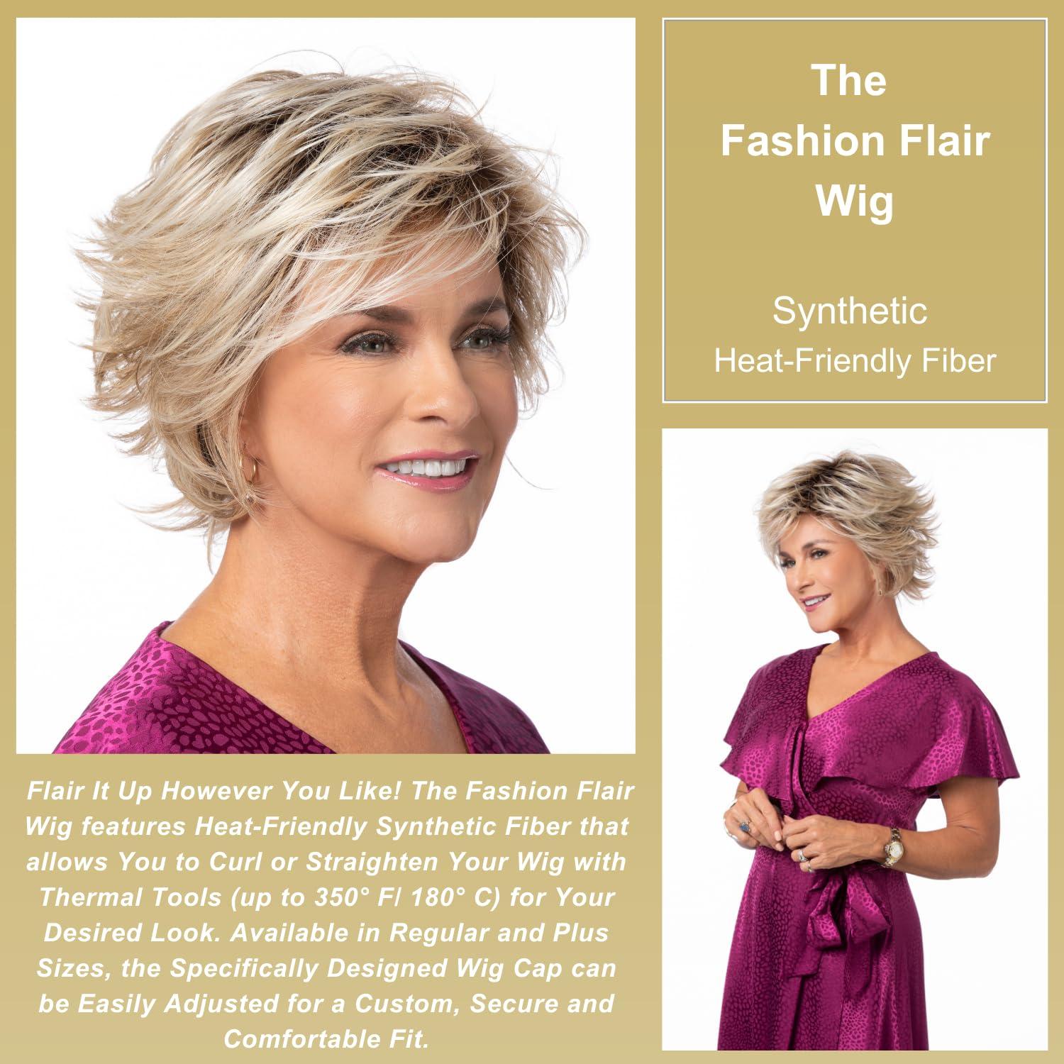 Toni Brattin Toni Brattin Fashion Flair Wig - Multi-Layered Texturing with Spikey Razor-Cut Styling in Back - Heat-Friendly Fiber Looks & Feels like Natural Hair - Adjustable & Comfortable (Black, Plus)
