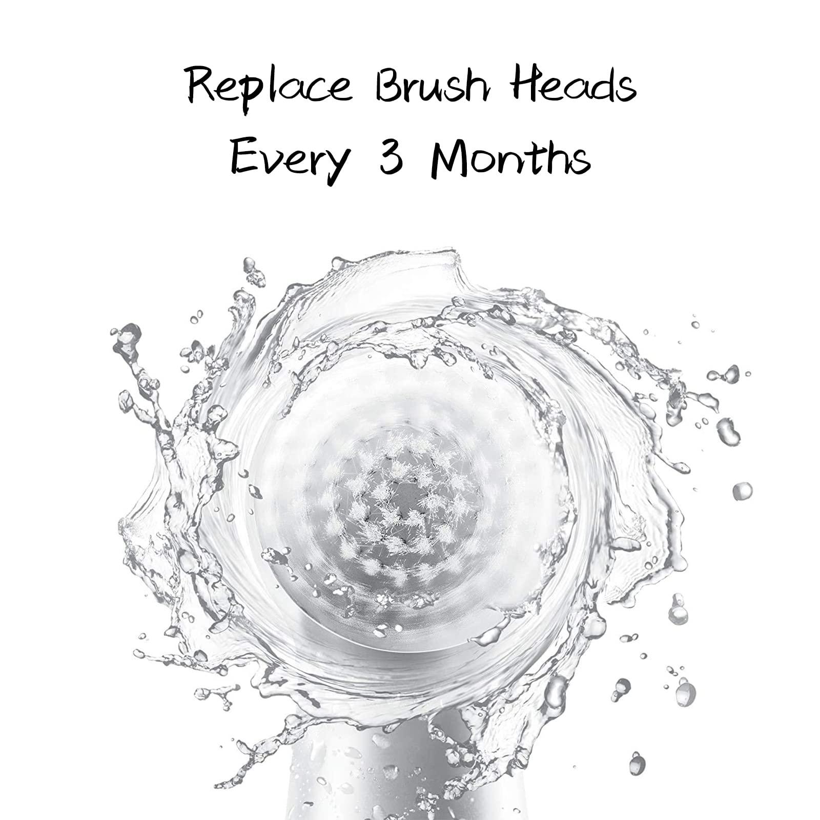 Yearonan Clarisonic Radiance Compatible Replacement Facial Brush Head, Deep Pore Cleansing Brush Head, Compatible with Mia 1, Mia 2, Mia Fit, Alpha Fit, Smart Profile Uplift and Alpha Fit X, 4 Pack