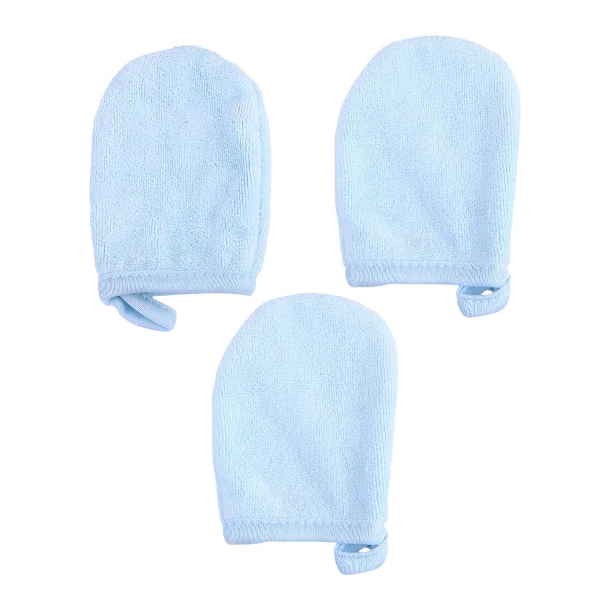 FOMIYES 3Pcs face mitt Reusable Facial Gloves exfoliator face Makeup Remover Gloves Face Cleansing Gloves face wash Cloth Microfiber mitt spa Gloves Makeup Powder Puff Make up face Brush