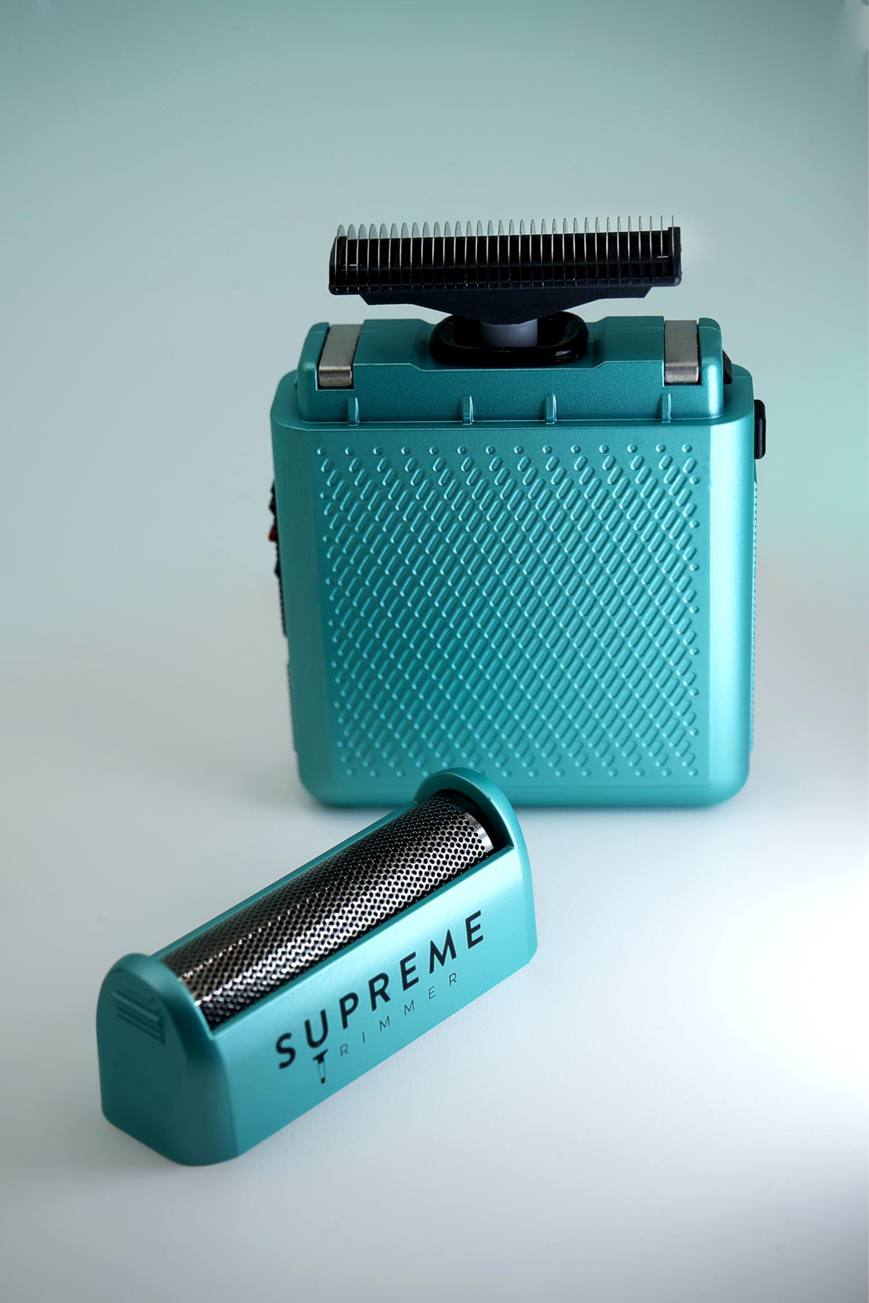Supreme Trimmer Supreme Trimmer 3-in-1 Barber Bundle | Pro Clipper, DLC T-Shaper Trimmer & Solo Foil Shaver | Professional Beard Trimmer Mens Hair Clipper Kit | Light Blue