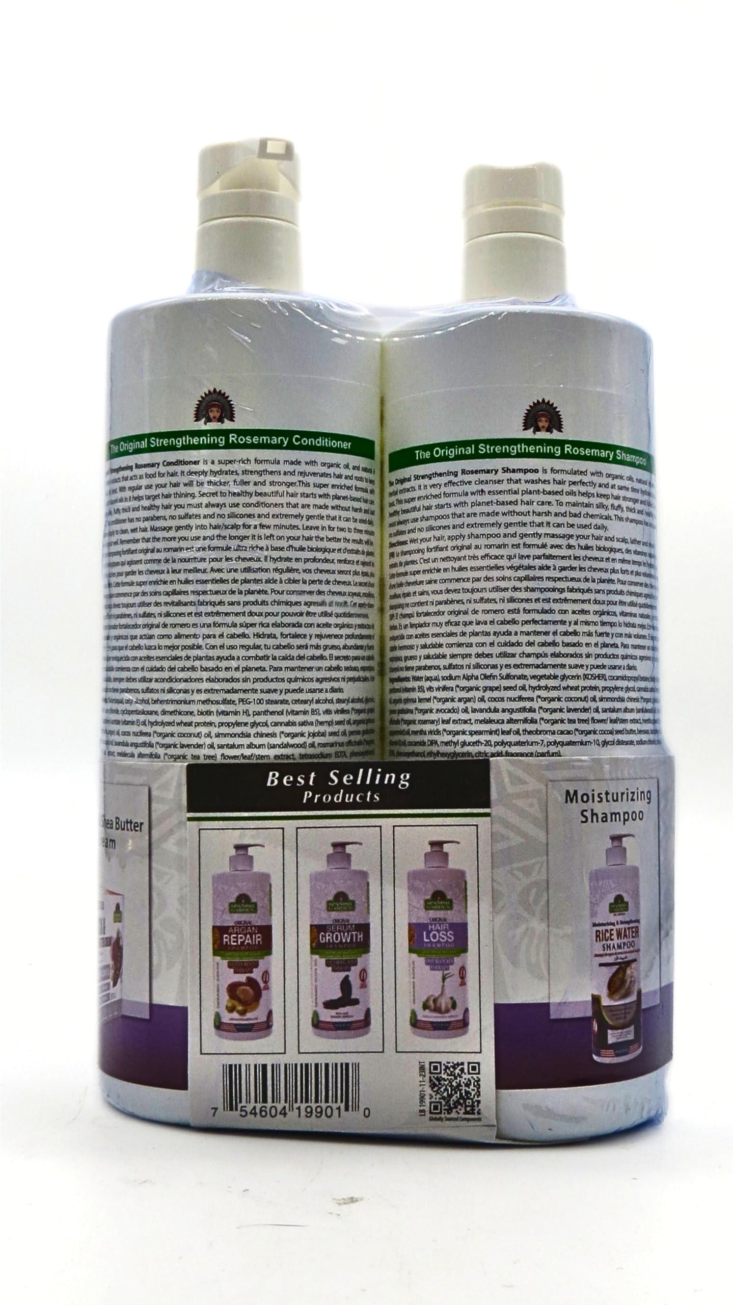 Spanish Garden Spanish Garden | Hair Strengthening Rosemary Shampoo & Conditioner & Hair Oil Set, White