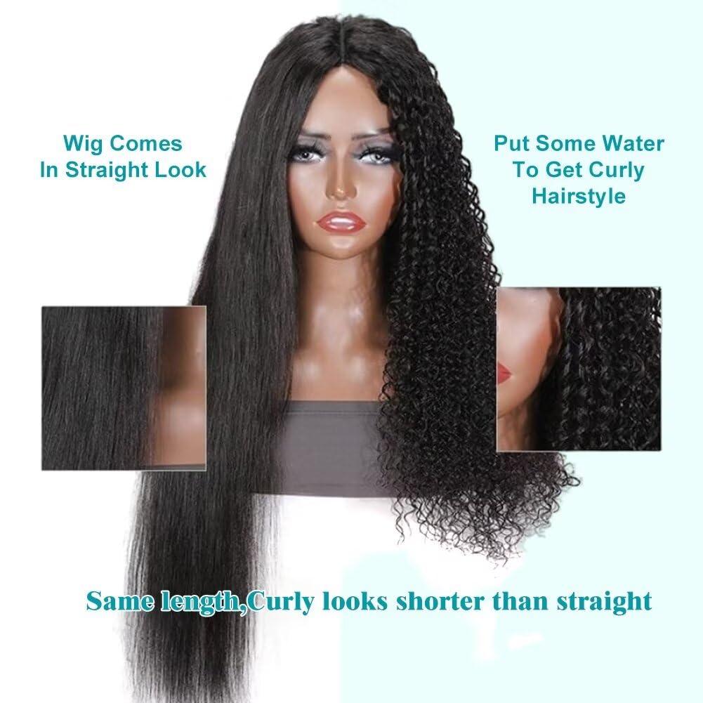 Zealady Zealady 13x4 Lace Front Kinky Curly Wig 180 Density HD Lace Wig Human Hair Pre Plucked Curly Glueless Wig 12A Virgin Curly Lace Human Hair Wig For Women Full Natural Hairline With Baby Hair 20Inch