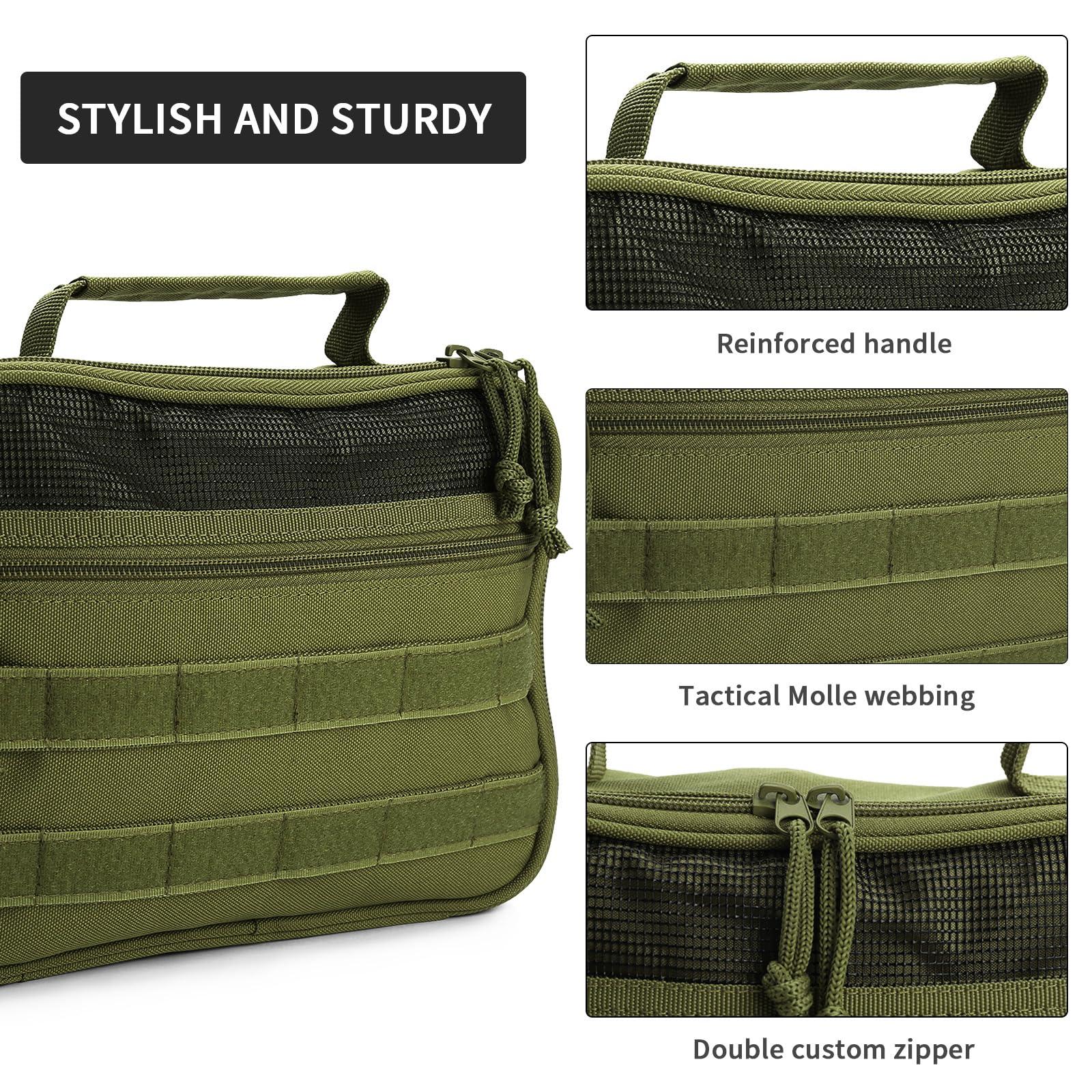 SUNRISING SUNRISING Toiletry Bag for Men Travel Bag for Toiletries Mens Toiletry Travel Bag Toiletry Bags Hanging Travel Toiletry Bag Dopp Kit for Men Toiletry Bags for Traveling Shaving Bag for Men Army Green