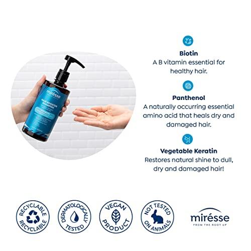 miresse MIRESSE Biotin Booster Shampoo with Keratin and Panthenol for Men & Women - Formulated For Fragile, Damaged and Brittle Hair, Clinically Proven Results on Continuous Use - 16.9 oz (500ml)