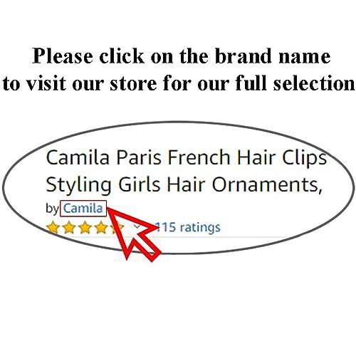 Camila Camila Paris AD28/2 French Twist Stick Hair Pin, Set of 2 Tortoise Shell, Girls Chopsticks Hair Pins for Girls Spiral Updo Chignon Bun Holder, Styling Hair Accessories for Women, Made in France