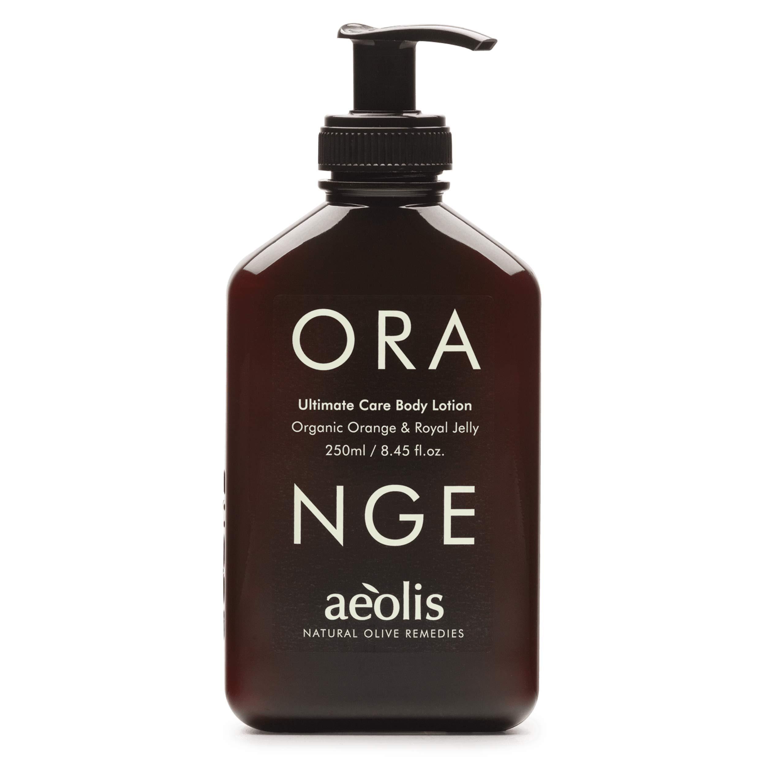 AELIS Aeolis Body Lotion - Hydrates and Nourishes the Hands, Face and Body - Absorbs Quickly - Uses Royal Jelly & Organic Orange + Olive Oil - Ultimate Care - 6.76 Fl Oz