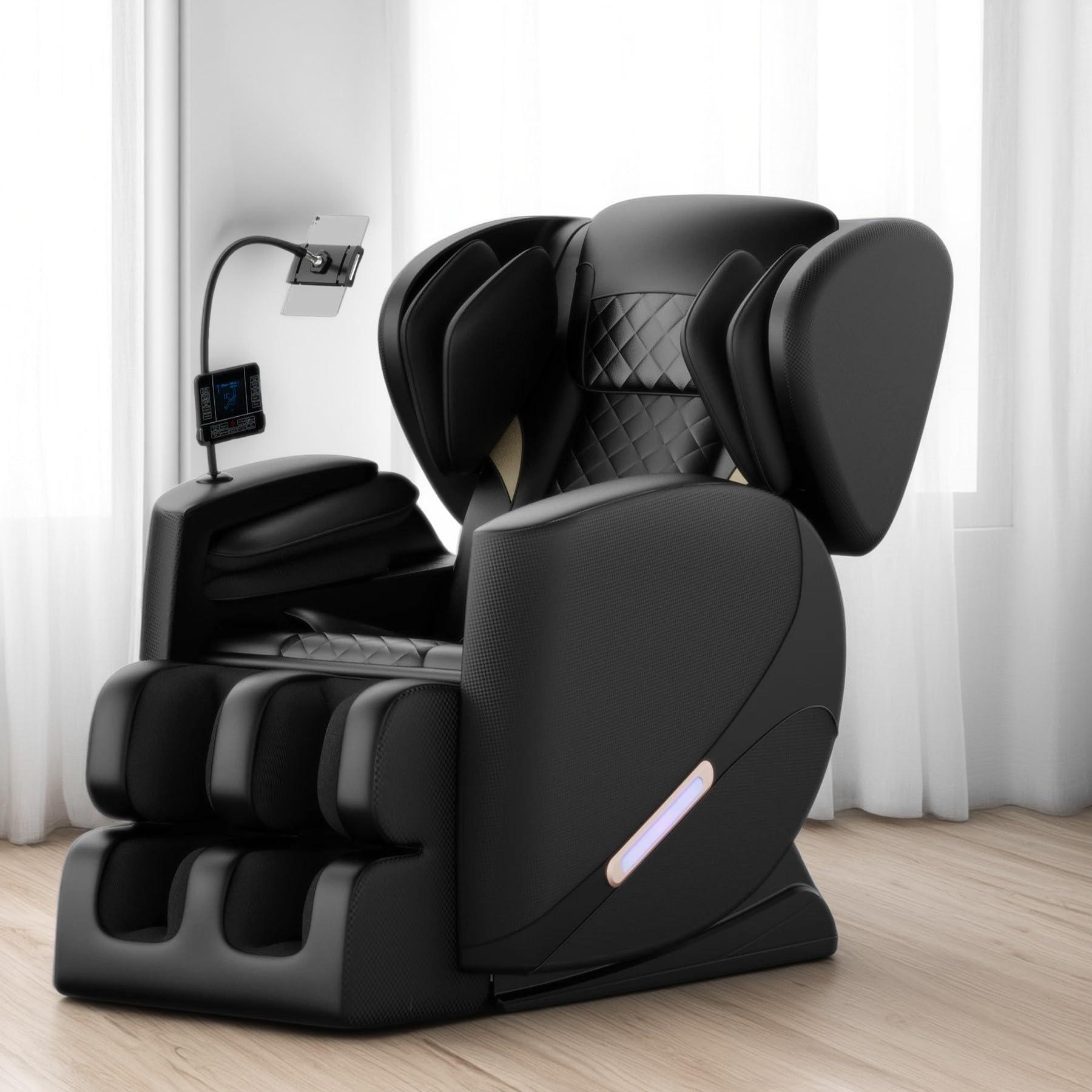 GDFStudio GDFStudio Massage Chair Full Body,Zero Gravity Recliner,2025 Massage Recliner Chair Whit 8 Modes - Foot Relief,Airbag Massage,Bluetooth Audio Connectivity,Waist Heating,Black 53 * 27 * 41"