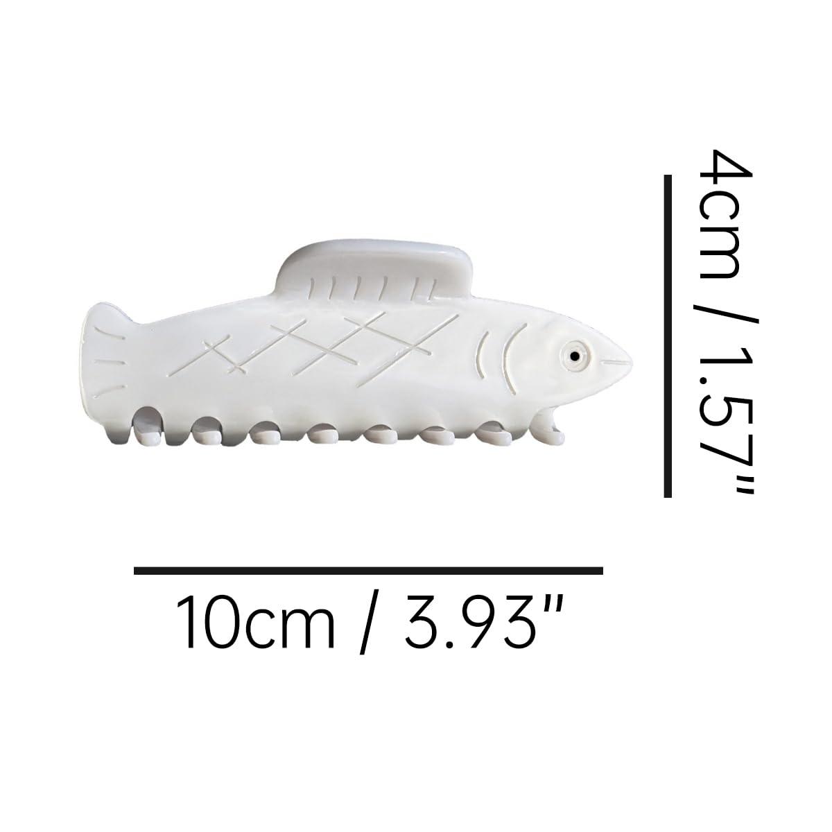 OMG Decor Herring Fish Hair Clip,Acetate Hair Claw,Small Hair Clips for Women