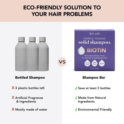 Kitsch Kitsch 2-in-1 Ultra Sensitive Hair Conditioner & Shave Bar & Toning Purple Shampoo Bar for Blonde Hair with Discount