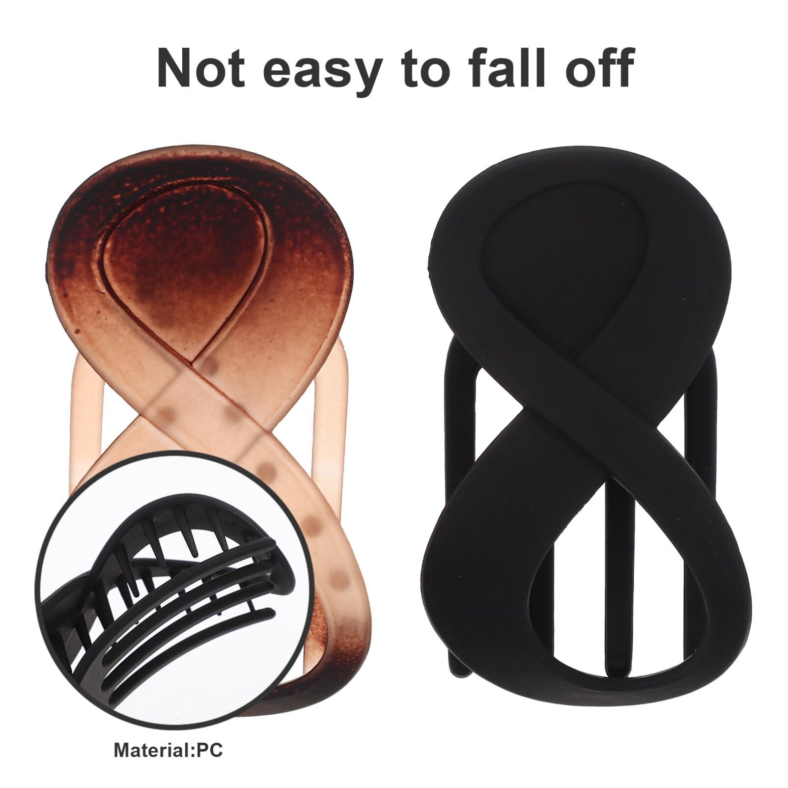 Beaupretty Beaupretty 2pcs Flat Hair Clips Hair Accessories for Women Flat Hair Claw Hair Clips for Fine Hair Large Hair Clips Hair Styling Clips Jaw Clips for Thick Hair Clips for Hair Girl Claw Clip
