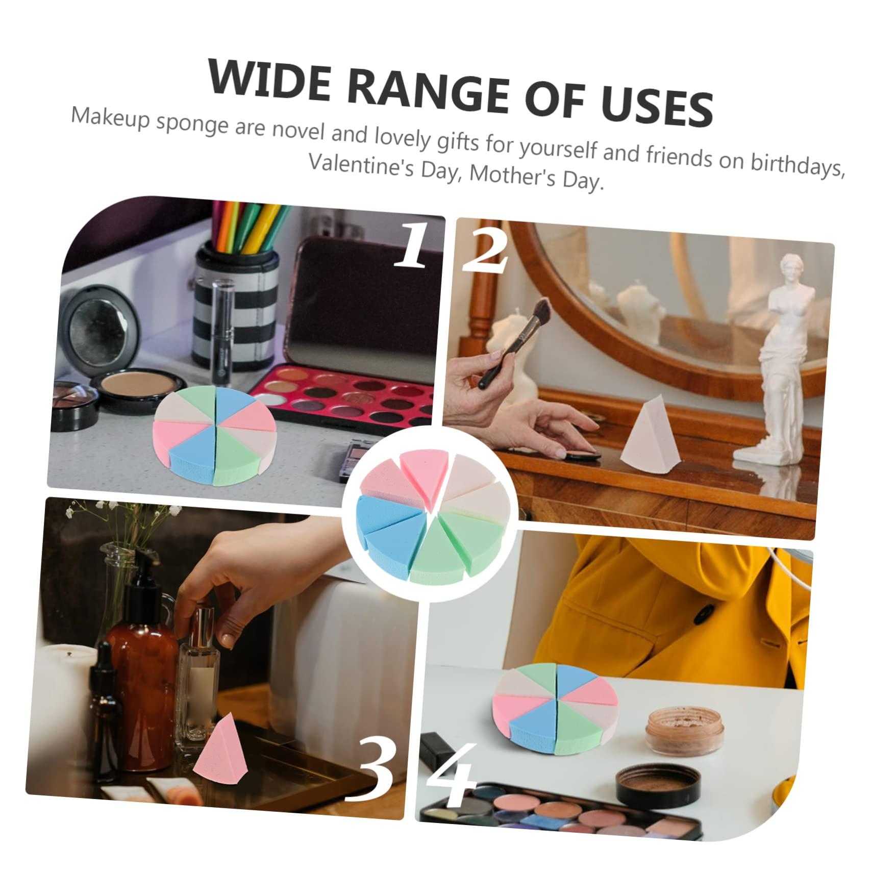 Mipcase Mipcase 8 Sets Triangular Sponge Puff Makeup Pads Craft Foam Sponges for Painting Blending Sponge Makeup Sponges for Foundation Makeup Sponges Wedges Triangle Sponge Powder Puff Emulsion