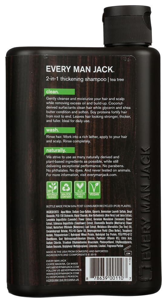 Every Man Jack Every Man Jack SHAMPOO 2IN1 THCKNG TTREE, 13.53 Fl Oz (Pack of 1), SG_B00568AL7S_US