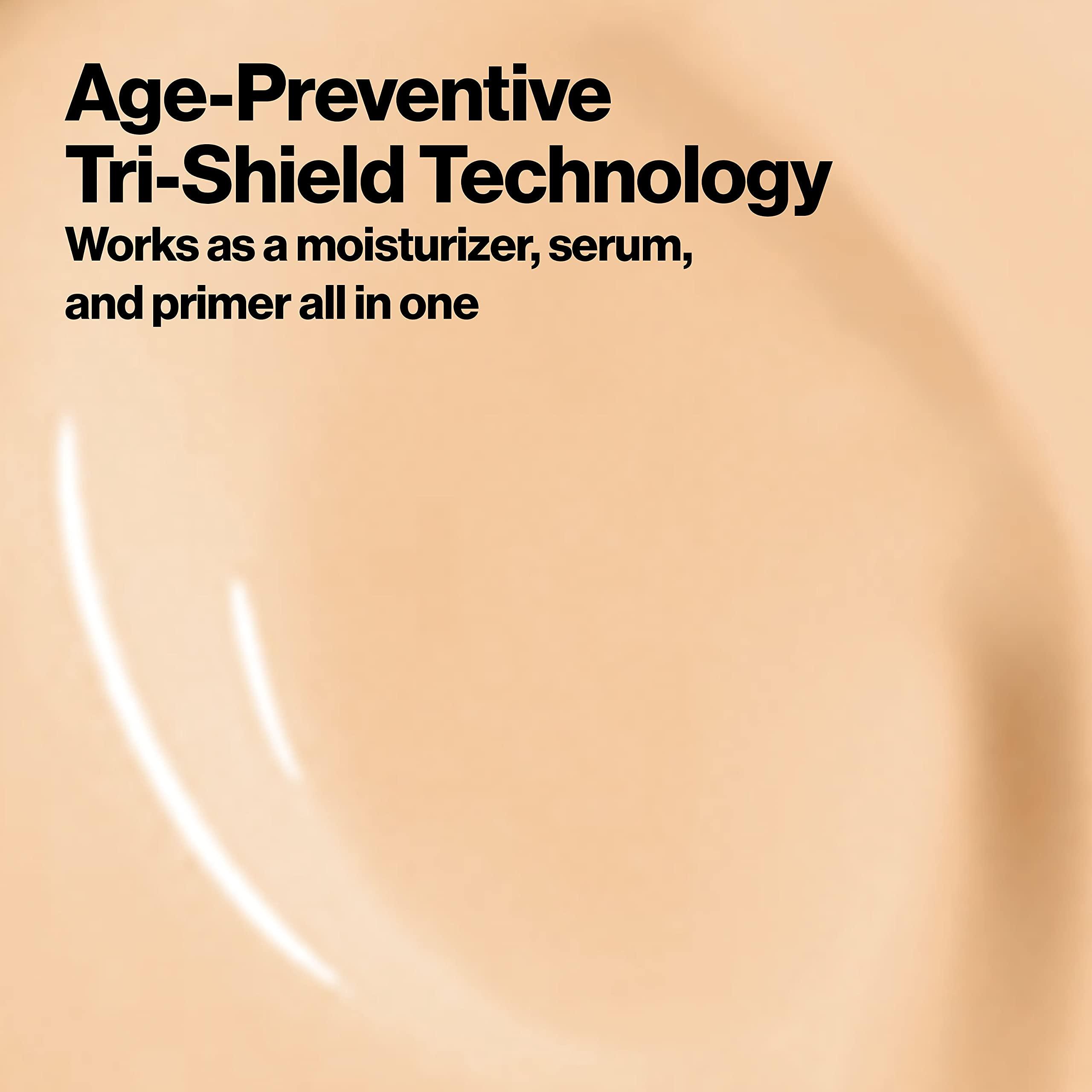 REVLON Revlon Liquid Foundation, Age Defying 3XFace Makeup, Anti-Aging and Firming Formula, SPF 30, Longwear Medium Buildable Coverage with Natural Finish, 005 Fresh Ivory, 1 Fl Oz