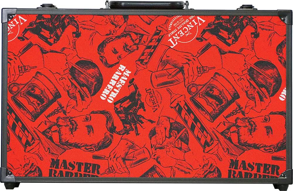 Vincent Vincent Junior Mastercase: Premium Barber, Stylist Travel Case (Nostalgic Red)