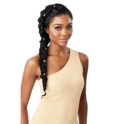 Outre Outre 100% Human Hair Blend HD 360 Edge 13X6 Lace Front Wig KAYREENA (Color:1 Jet Black)