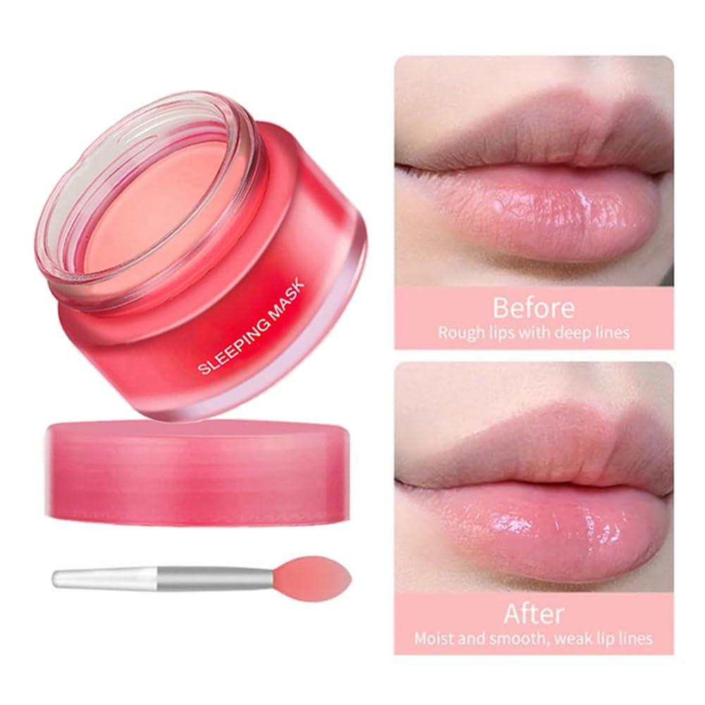 KlsyChry Lip Sleeping Mask Overnight Treatment, Lip Moisturizer for Very Dry Lips, Night Time Lip Balm Sleeping Lip Repair Mask for Dry Cracked Lips (Berry)
