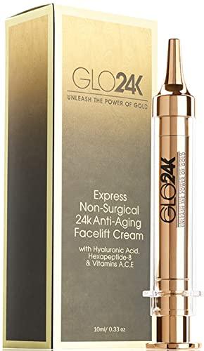 GLO24K UNLEASH THE POWER OF GOLD GLO24K Complete Eye Care Set with our 24k Instant Facelift Cream, Eye Cream, and Eye Serum