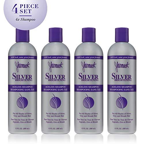 jhirmack jhirmack Silver Brightening Purple Shampoo Set of 4 for all types of silver, grey, and blonde hair