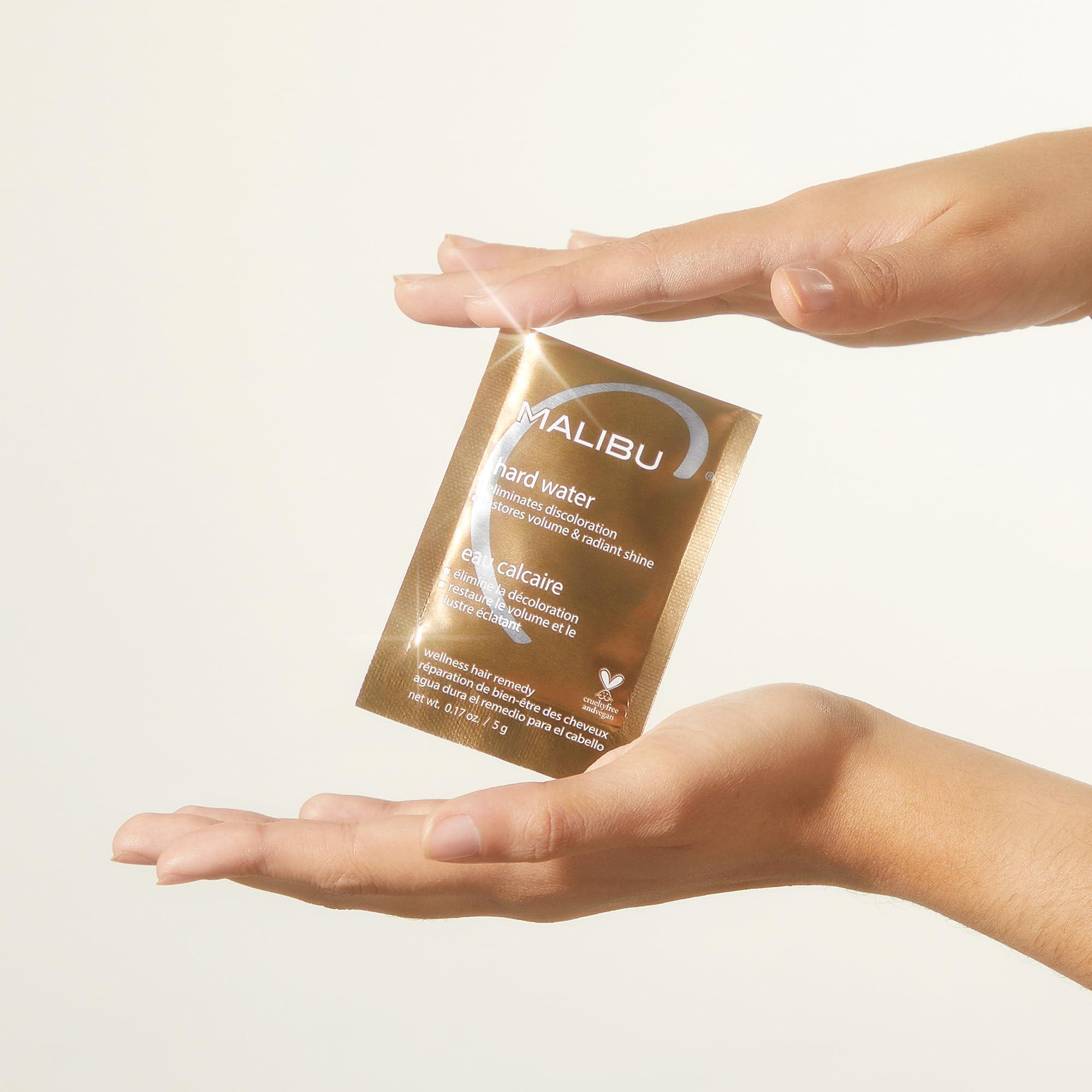 Malibu C Malibu C Hard Water Wellness Hair Remedy - Removes Hard Water Deposits & Impurities from Hair - Contains Vitamin C Complex for Shiny Hair + Vibrancy - Hard Water Hair Products (12 Packets)