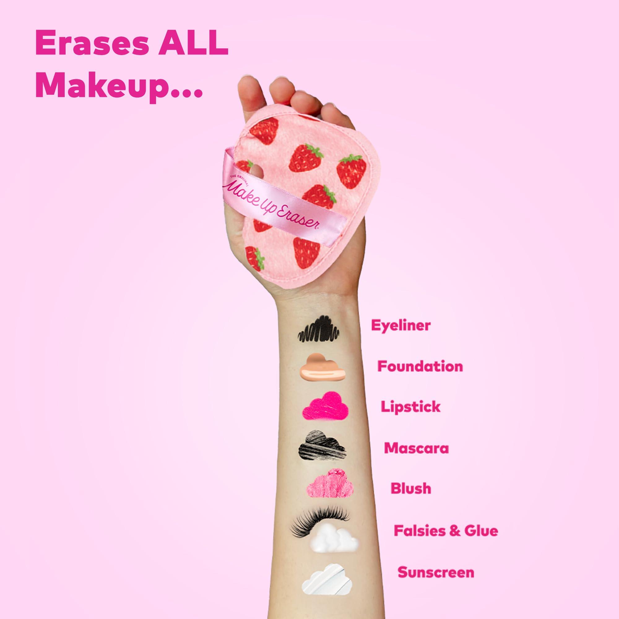 Makeup Eraser The Original Makeup Eraser, 7-Day Set, Erase All Makeup with Just Water, Including Waterproof Mascara, Eyeliner, Foundation, Lipstick, Sunscreen, and More! Strawberry Fields, 7ct.