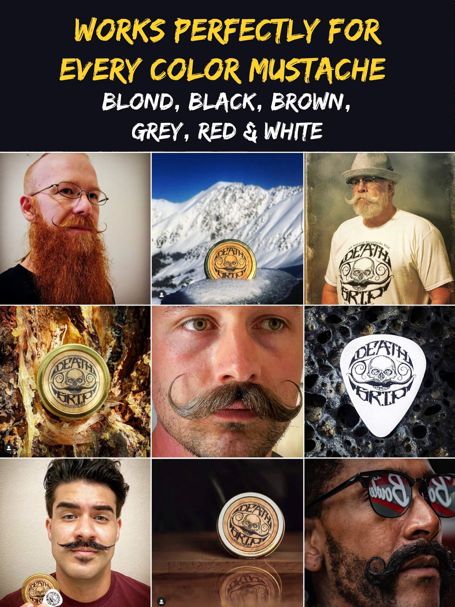 The Vintage Beard Company Moustache Care Gift Set by Vintage Grooming Co. | Death Grip & Sudden Death Mustache Wax & Comb Kit