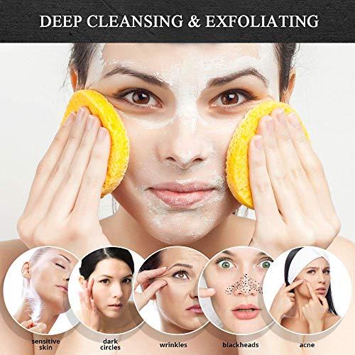 BAWESO Facial Sponges - 100% Natural Compressed Cellulose Puff, Reusable Bigger / Thicker (3"15/0.4") Face Deep Cleansing and Soft Exfoliating Spa Pads 20Pcs