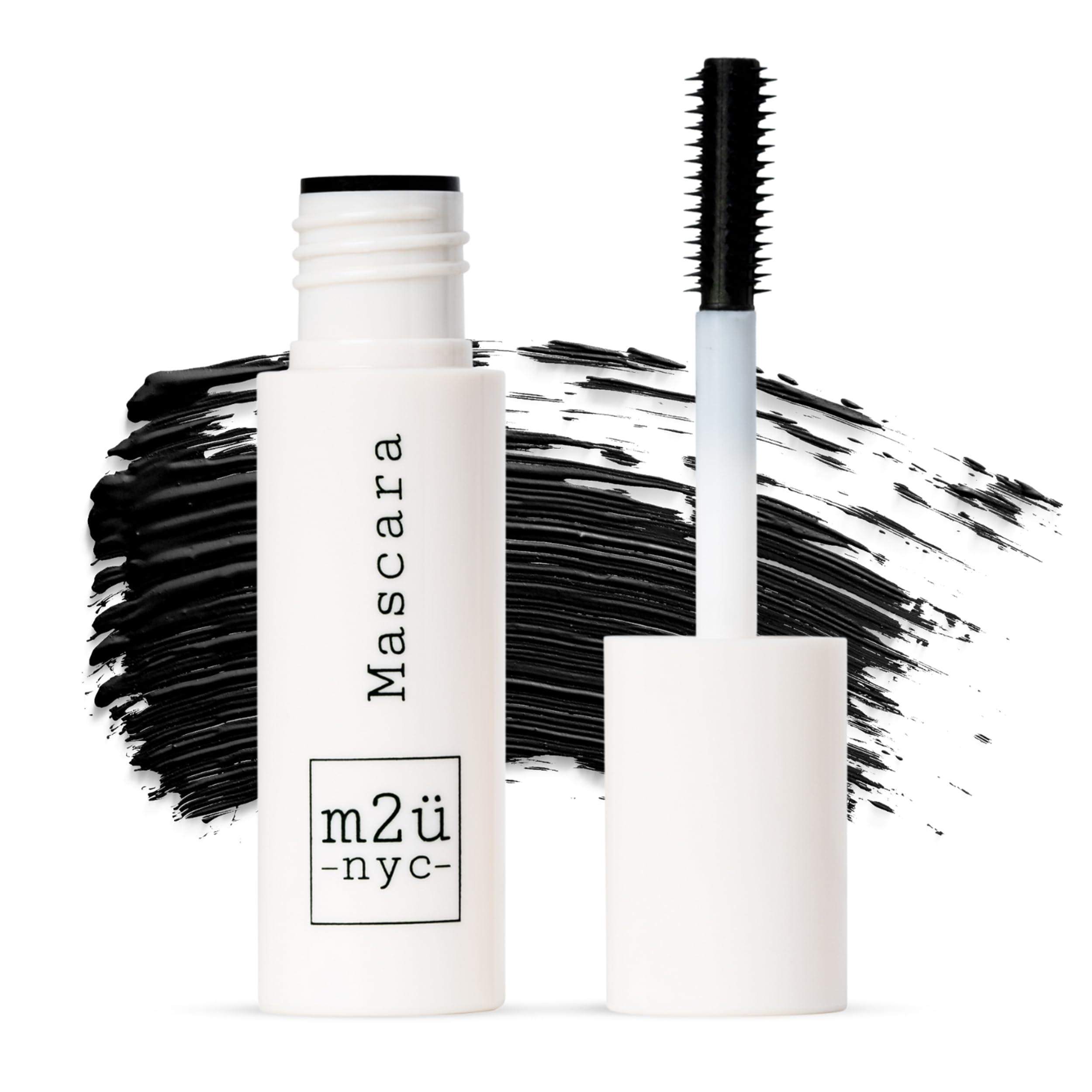 M2U NYC M2U NYC Black Mini Tubing Mascara (0.06 oz.) Made with Tubing Technology for Lash Extension Effect Clump-Free & Smudge-Proof Lengthening Mini Mascara for All Day Wear, Safe for Sensitive Eyes