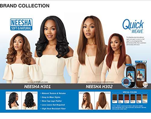 Outre Outre Quick Weave Self Styled in 60 Seconds Neesha Soft & Natural New Half Wig Cap Laysflat Requires Less Leave Out NEESHA H301 (1B)