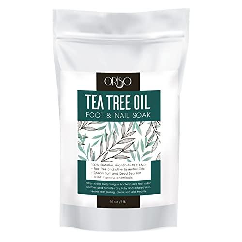 ORISO Tea Tree Oil Body Wash with Mint and Tea Tree Oil Foot Soak - Athletes Foot Treatment - Helps Foot Odor - Eczema