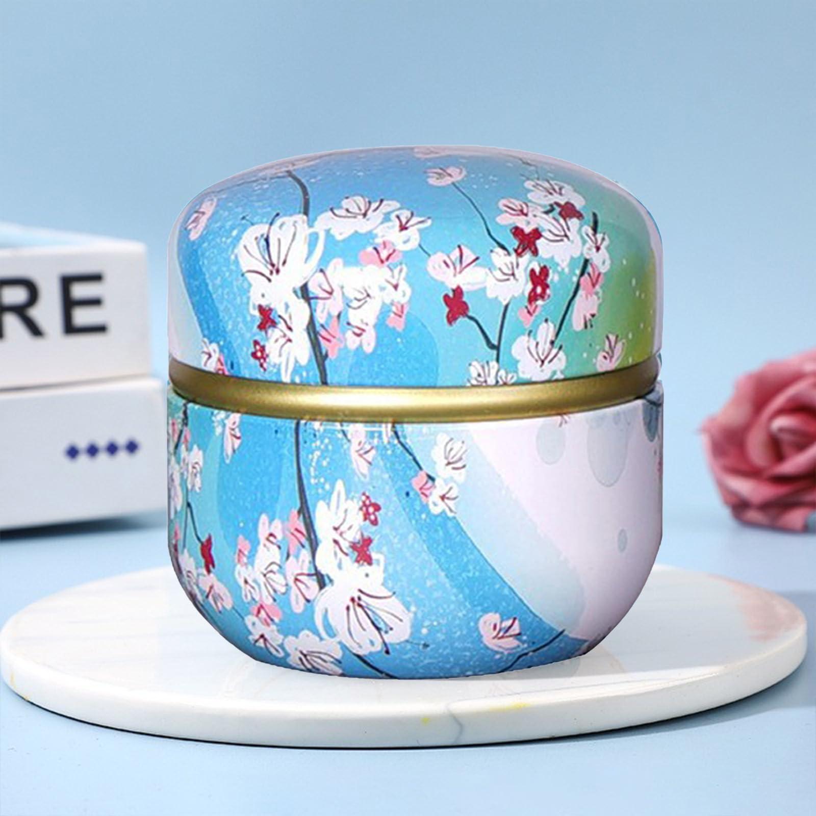 Qopoto Qopoto Body Powder Puff and Container for Dusting Powder, Baby Women Powder Puff and Powder Case for Bath and Travel (Plum Blossom)