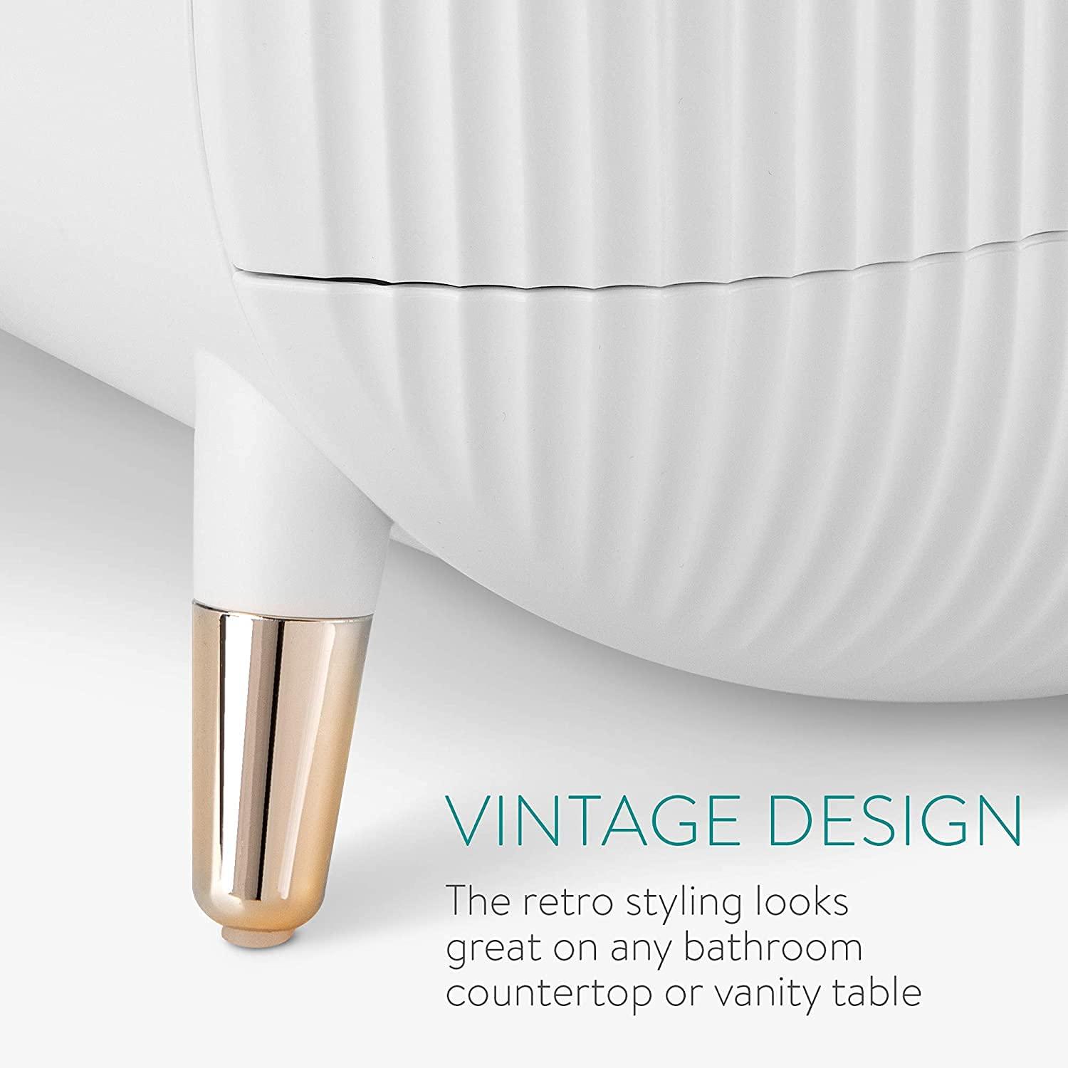 Poshieca Personalized Waterproof Make Up Box Holder Dustproof Skincare Organizer, Bathroom Desktop Cosmetics Storage Box, Luxury Drawer Acrylic Makeup Organizer, Makeup Organizer With Lid (White With Name)