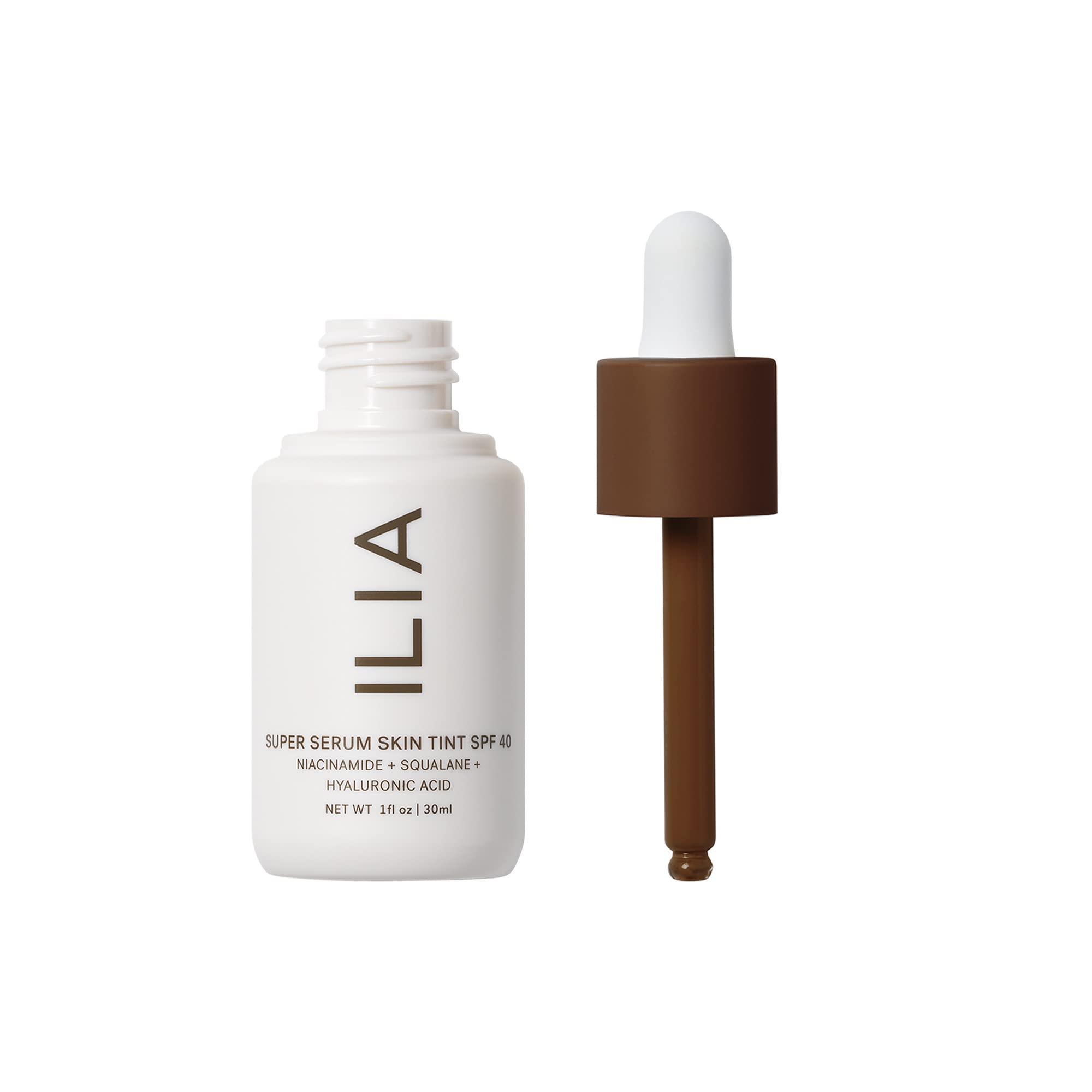 ILIA ILIA - Super Serum Skin Tint SPF 40 | Non-Comedogenic, Vegan, Lightweight to Help Against Blue Light, + Pollution while Hydrating, Smoothing, + Refining (Perissa ST17.5, 1 fl oz | 30 ml)