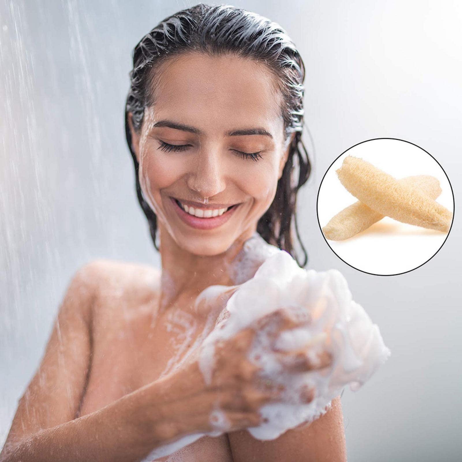 Bavokon Natural Loofah Sponges Luffa Bath Shower Sponge Exfoliatings Body Back Scrubber,Natural Egyptian Loofah Sponges,Exfoliatings Shower Loofah Body Scrubbers SPA Beauty Bath Radiant Skin