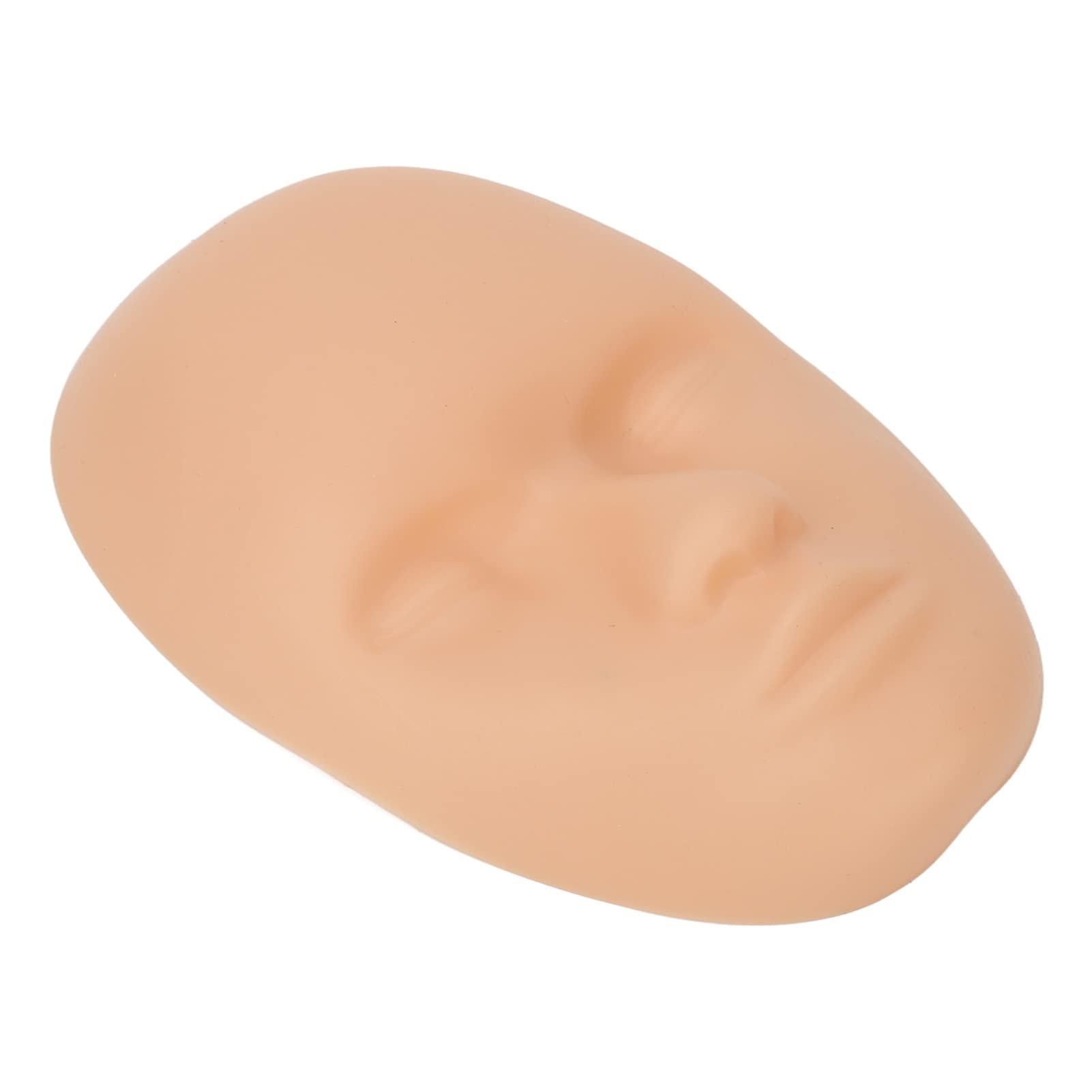 ZJchao ZJchao Makeup Practice Face, 10pcs 3D Soft Silicone Makeup Training Fake Skin Heads Practice Skin Head Makeup Mannequin Face Eyebrow Lip Skin Fake Training Supplies for Beginners Artist